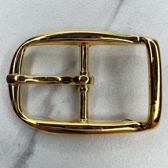 Vintage Gold Tone Simple Basic Belt Buckle for up to 1 Inch Belt - Picture 1 of 9